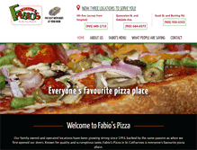 Tablet Screenshot of fabiospizzeria.com